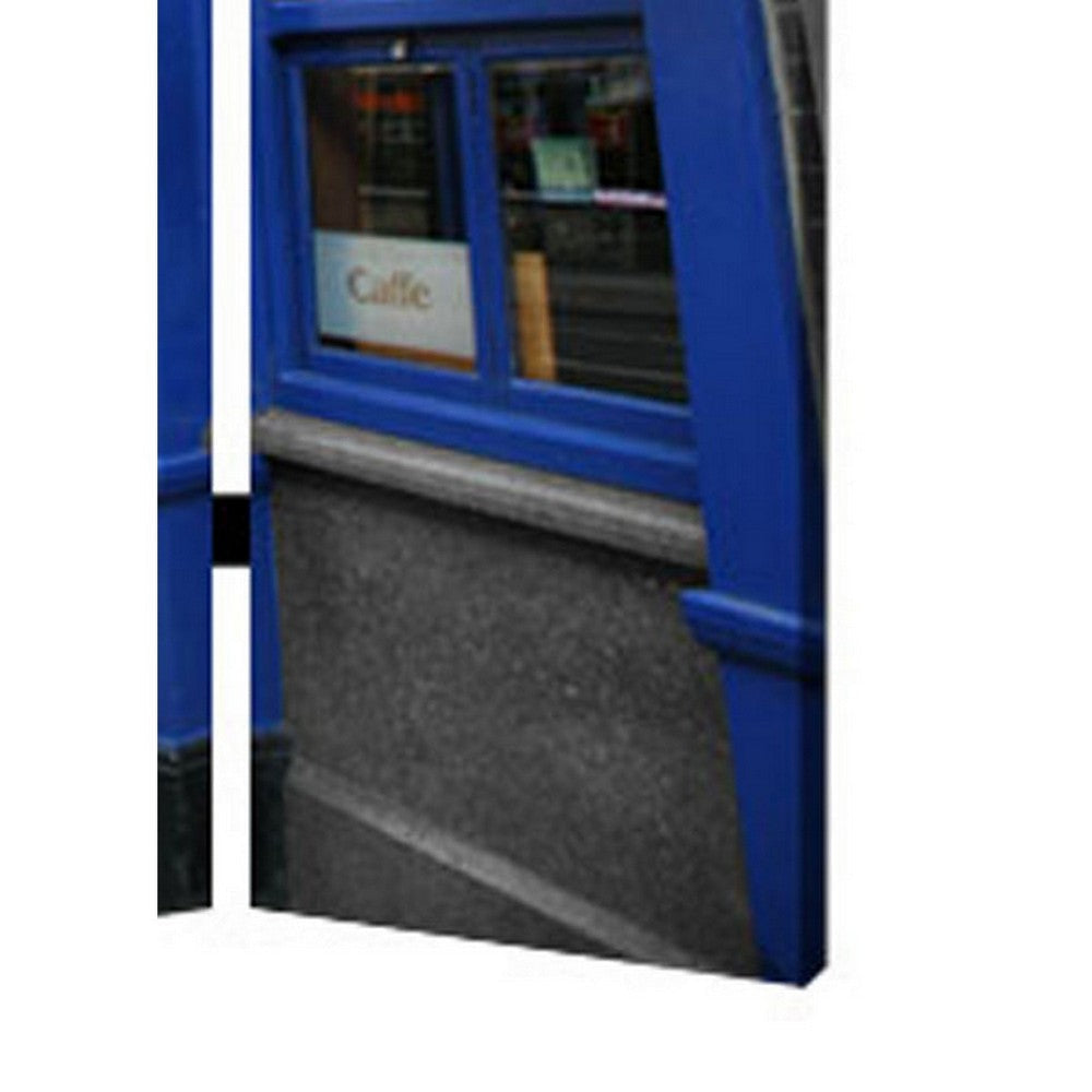 3 Panel Blue Eyed Maid Print Foldable Room Divider Blue BM26565