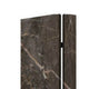 3 Panel Marble Print Canvas Room Divider Dark Brown BM26567