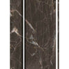3 Panel Marble Print Canvas Room Divider Dark Brown BM26567