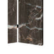 3 Panel Marble Print Canvas Room Divider Dark Brown BM26567