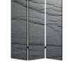 3 Panel Canvas and Metal Frame Room Divider Slate Gray BM26569