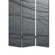 3 Panel Canvas and Metal Frame Room Divider Slate Gray BM26569