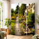 3 Panel Garden Print Canvas Room Divider, Multicolor