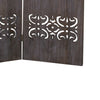3 Panel Shinto Cut Out Design Foldable Room Divider Brown BM26575