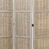 Cottage Style 3 Panel Room Divider with Willow Weaving Gray BM26577