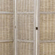 Cottage Style 3 Panel Room Divider with Willow Weaving Gray BM26577