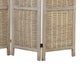 Cottage Style 3 Panel Room Divider with Willow Weaving Gray BM26577