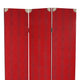 Transitional 3 Panel Wooden Screen with Nailhead Trim Red BM26603