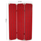 Transitional 3 Panel Wooden Screen with Nailhead Trim Red BM26603
