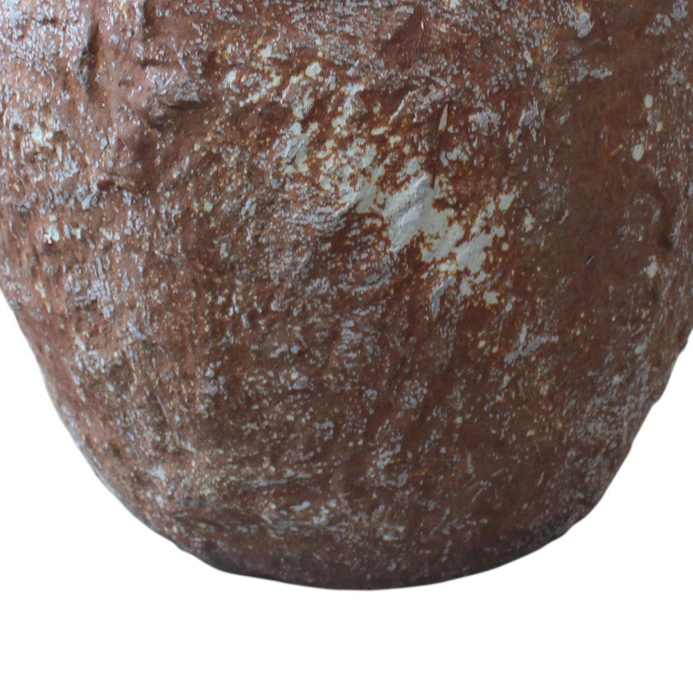 Hand Made Round Bowl Like Rocky Sandstone Planter Brown Set of 3 BM26608