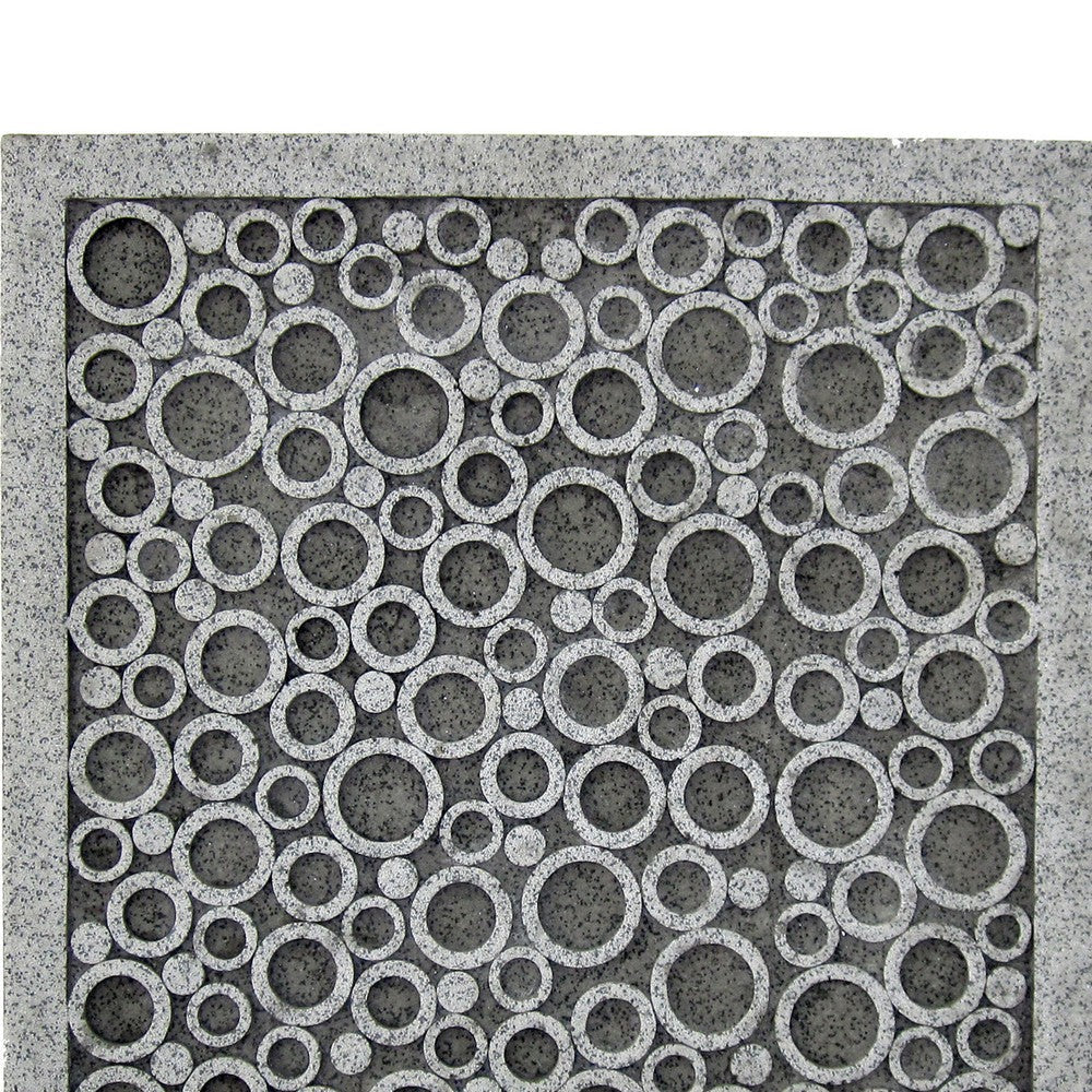 Transitional Sandstone Wall Decor with Bubble Pattern Large Gray BM26616