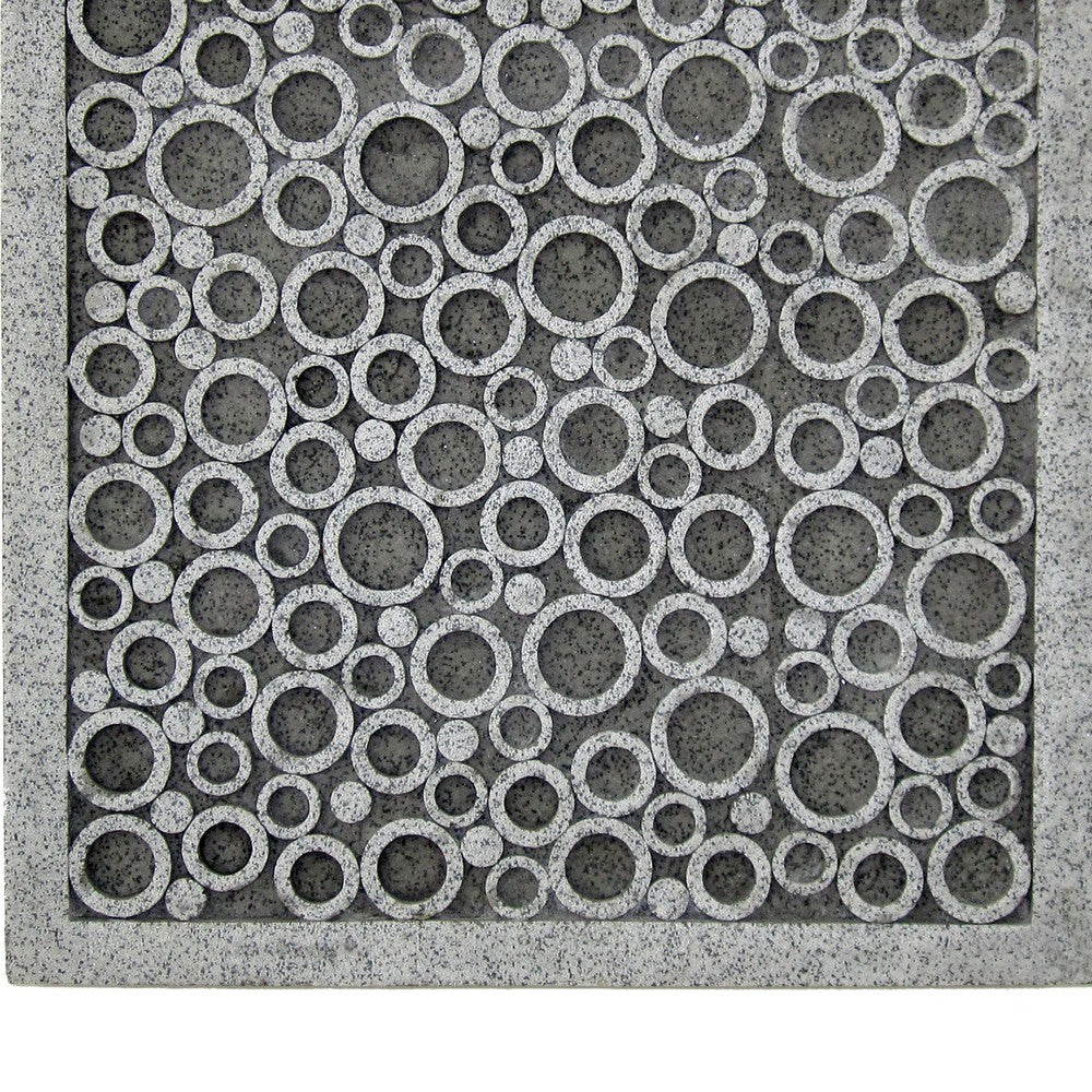 Transitional Sandstone Wall Decor with Bubble Pattern Large Gray BM26616