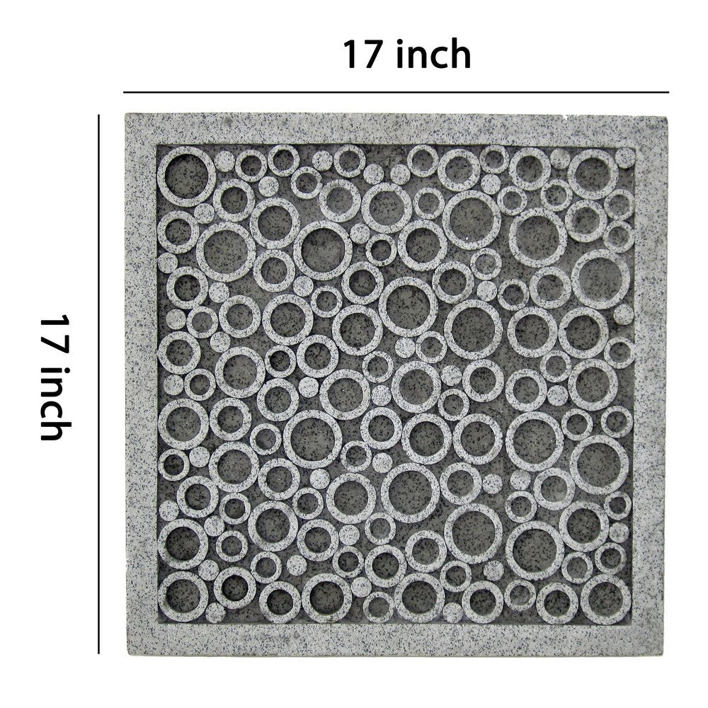 Transitional Sandstone Wall Decor with Bubble Pattern Large Gray BM26616