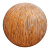 Contemporary Ribbed Finish Sandstone Decor Ball with Lights, Brown