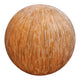 Contemporary Ribbed Finish Sandstone Decor Ball with Lights, Brown