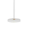 2 Globe Glass Table Lamp with Sleek Tubular Support, White By Casagear Home