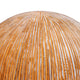 Contemporary Ribbed Finish Sandstone Decor Ball with Lights Brown BM26619