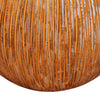 Contemporary Ribbed Finish Sandstone Decor Ball with Lights Brown BM26619