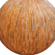 Contemporary Ribbed Finish Sandstone Decor Ball with Lights Brown BM26619