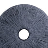 Ribbed Round Sandstone Wall Decor with Cut Out at Centre Large Gray BM26624