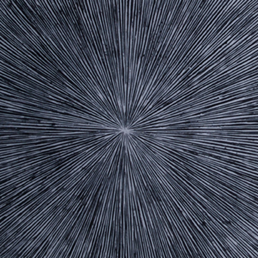 Transitional Ribbed Square Shaped Sandstone Wall Art Large Gray BM26630