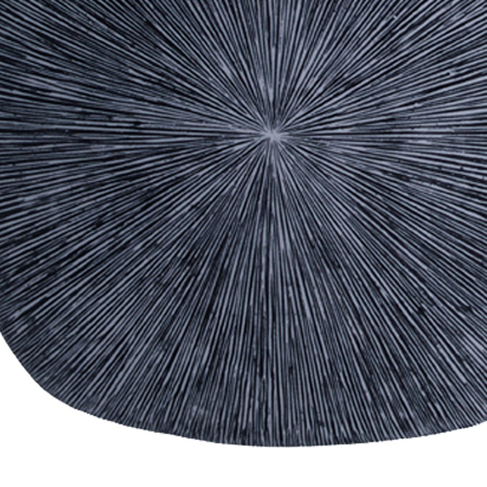 Transitional Ribbed Square Shaped Sandstone Wall Art Large Gray BM26630