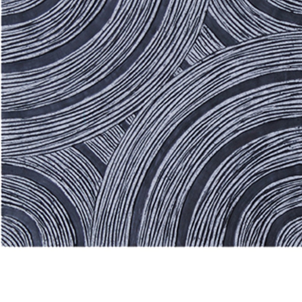 Square Sandstone Wall Decor with Lined Circular Design Small Gray BM26631