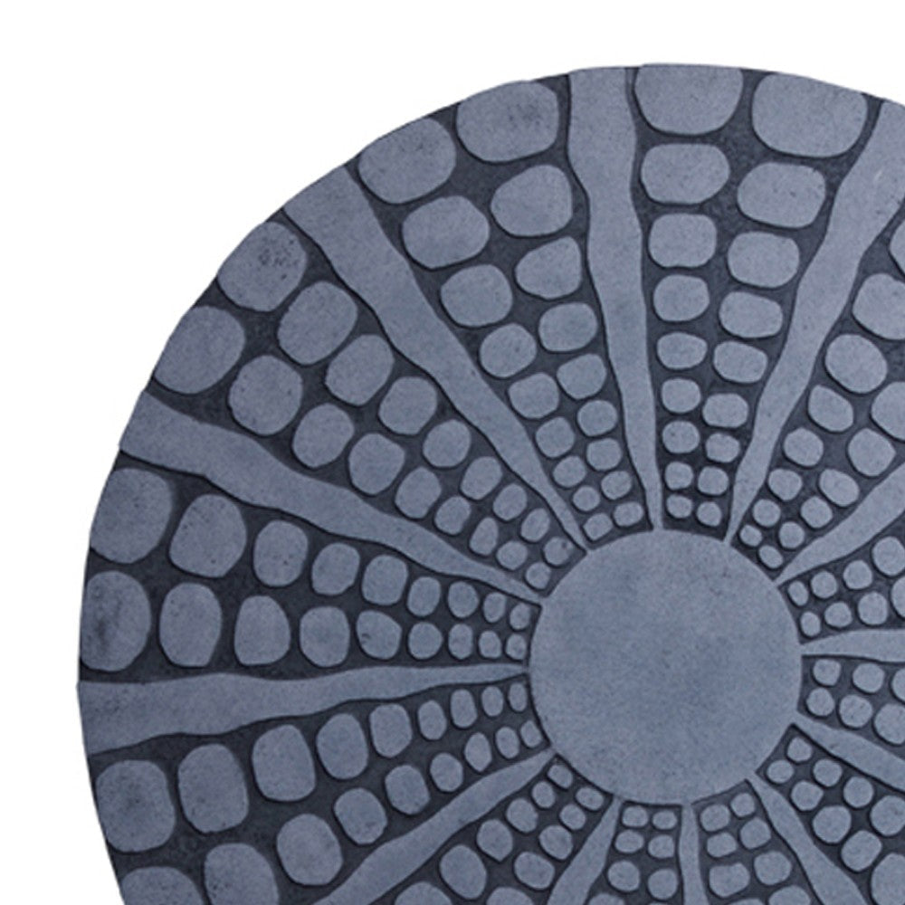 Round Sandstone Wall Decor with Stardust Pebble Large Gray BM26634
