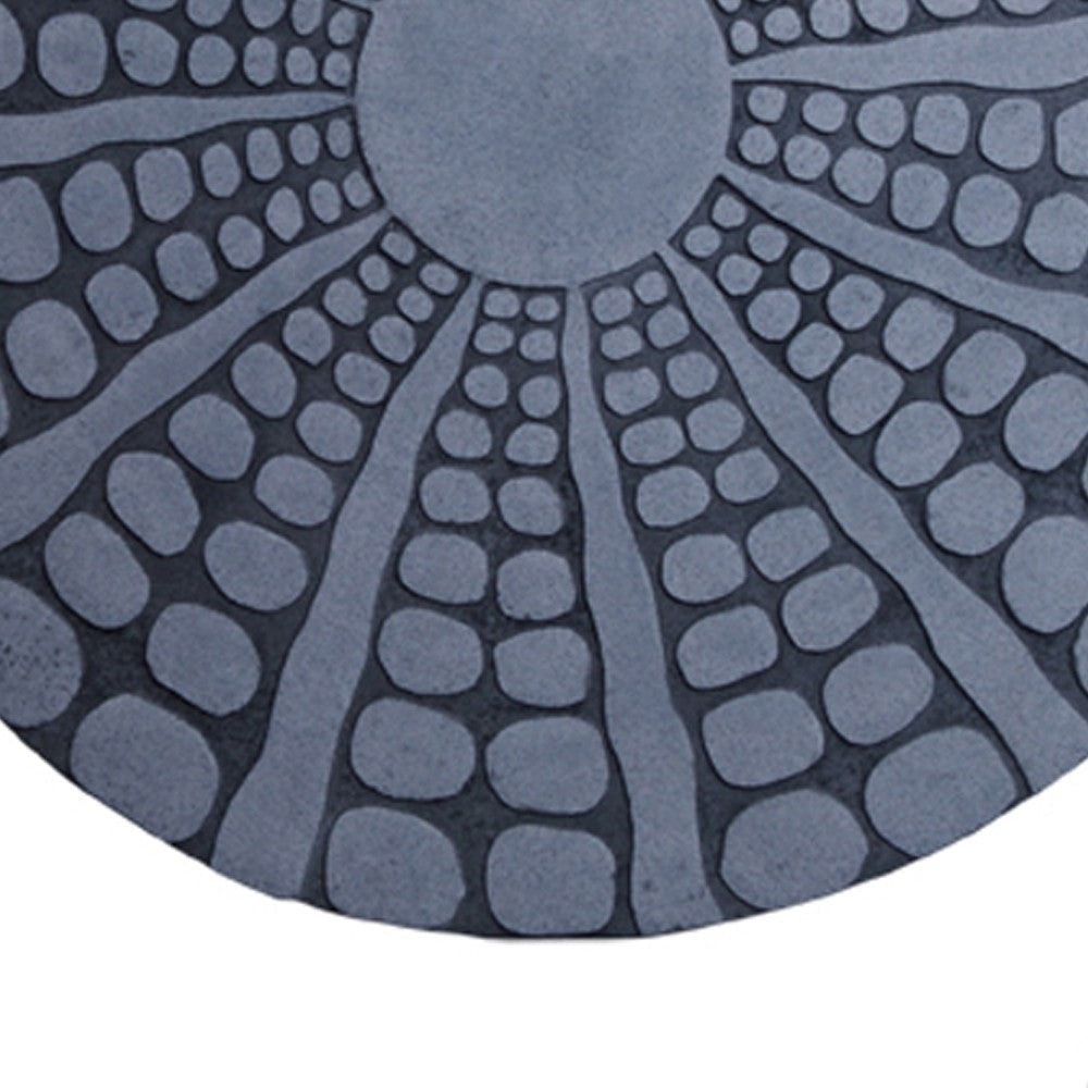 Round Sandstone Wall Decor with Stardust Pebble Large Gray BM26634