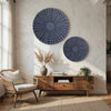 Round Sandstone Wall Decor with Stardust Pebble, Large, Gray