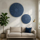 Round Sandstone Wall Decor with Stardust Pebble, Large, Gray