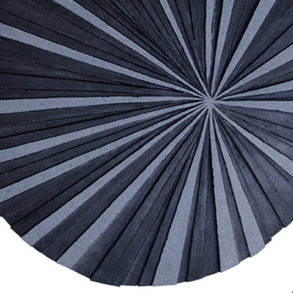 Round and Ribbed Sandstone Wall Decor Large Gray BM26636