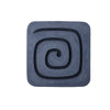 Sandstone Wall Decor with Square Spiral Design, Gray and Black