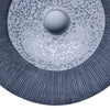 Round Dual Layer Glass and Sandstone Wall Decor Large Gray BM26639