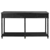 Wooden Console Sofa Table with 4 Spacious Drawers Black By Casagear Home BM266412