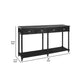 Wooden Console Sofa Table with 4 Spacious Drawers, Black By Casagear Home