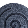 Round Sandstone and Glass Wall Decor with Spiral Design Medium Gray BM26641