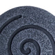 Round Sandstone and Glass Wall Decor with Spiral Design Large Gray BM26642