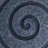 Round Sandstone and Glass Wall Decor with Spiral Design Large Gray BM26642