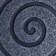 Round Sandstone and Glass Wall Decor with Spiral Design Large Gray BM26642
