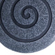 Round Sandstone and Glass Wall Decor with Spiral Design Large Gray BM26642