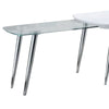 Coffee Table with Pull Out Tabletop White and Silver BM266440