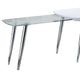 Coffee Table with Pull Out Tabletop White and Silver BM266440