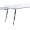 Coffee Table with Pull Out Tabletop White and Silver BM266440