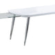 Coffee Table with Pull Out Tabletop White and Silver BM266440