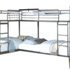 Twin over Twin Bunk Bed with Safety Guard Rails Sandy Black and Dark Bronze