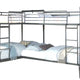 Twin over Twin Bunk Bed with Safety Guard Rails Sandy Black and Dark Bronze