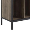 TV Stand with Metal Frame Rustic Oak Brown and Black By Casagear Home BM266445