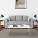 Luxe Coffee Table | Metal Tube Legs | 36" | White & Gold