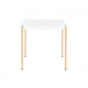 End Table with Metal Tube Legs White and Gold By Casagear Home BM266461